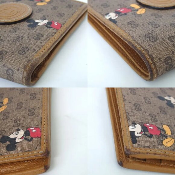 Authentic GUCCI Disney collaboration Mickey Mouse GG Supreme wallet PVC - Picture 9 of 11